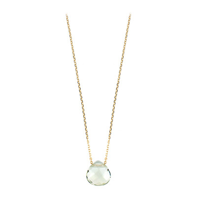 Collar en oro con Amatista verde (dagen)