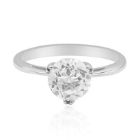 Anillo en plata con Topacio blanco