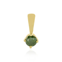 Colgante en oro con Diamante verde