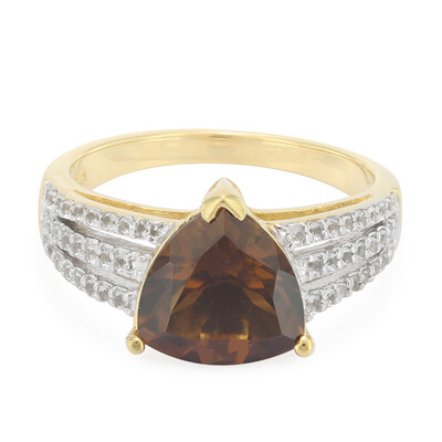 Anillo en plata con Cuarzo cognac