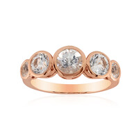 Anillo en oro con Danburita rosa de México