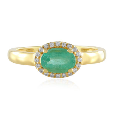 Anillo en plata con Esmeralda de Rusia