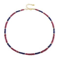 Collar en plata con Hematita dorada (Riya)