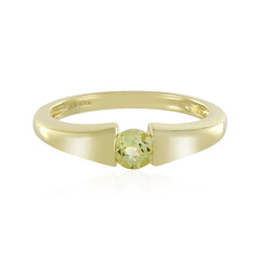 Anillo en plata con Cuarzo del Ouro Verde