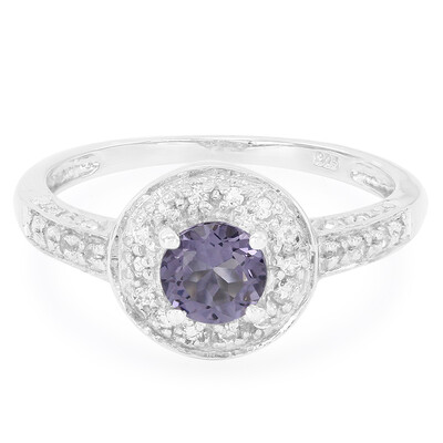 Anillo en plata con Cuarzo arándano