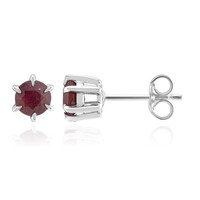 Pendientes en plata con Rubí de Bemainty