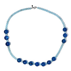 Collar en plata con Cuarzo azul hielo