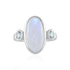 Anillo en plata con Piedra de luna azul (KM by Juwelo)