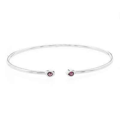 Brazalete en plata con Rodolita de Rajastán