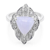 Anillo en plata con Ágata de lazo azul