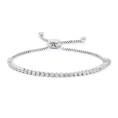 Brazalete en plata con Diamante