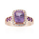 Anillo en plata con Amatista