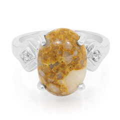 Anillo en plata con Cuarzo Dinosaurio