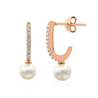 Pendientes en plata con Perla Freshwater