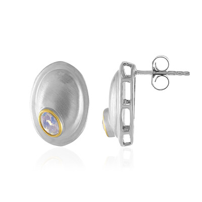 Pendientes en plata con Ópalo de Welo (MONOSONO COLLECTION)