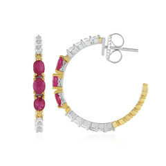 Pendientes en plata con Rubí de Birmania (Gems en Vogue)