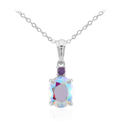 Collar en plata con Cuarzo Rayo de luna