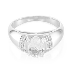 Anillo de hombre en plata con Petalita
