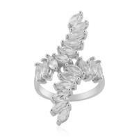 Anillo en plata con Topacio blanco