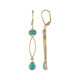 Pendientes en plata con Turquesa bella durmiente (KM by Juwelo)