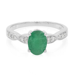 Anillo en plata con Esmeralda de Bahía