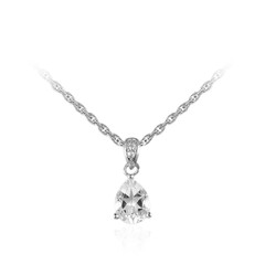 Collar en plata con Topacio blanco