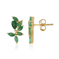 Pendientes en plata con Esmeralda de Zambia