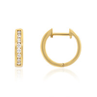Pendientes en oro con Diamante limpio a lupa F (LUCENT DIAMONDS)