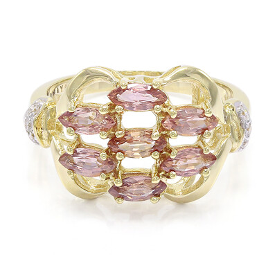Anillo en oro con Zafiro Padparascha no calentado (AMAYANI)
