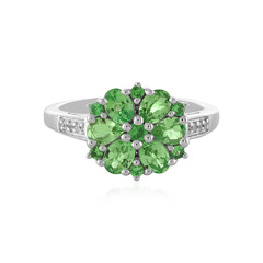 Anillo en plata con Tsavorita