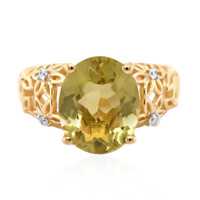 Anillo en plata con Citrino de color limón