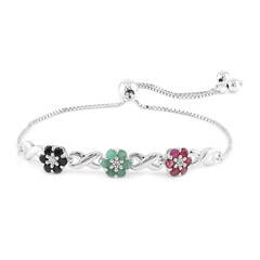 Brazalete en plata con Rubí