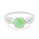 Anillo en plata con Crisoprasa imperial
