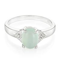 Anillo en plata con Crisoprasa