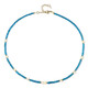 Collar en plata con Apatita azul neón
