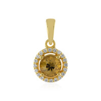 Colgante en plata con Zircón amarillo