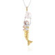 Collar en plata con Perla blanca Freshwater (Gems en Vogue)