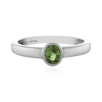 Anillo en plata con Demantoide de Rusia