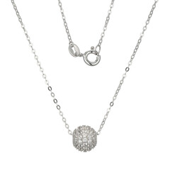 Collar en plata con Zircón (Adela Silber)