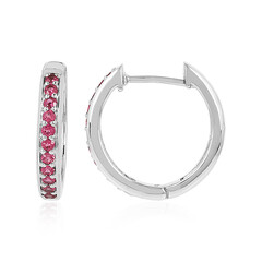 Pendientes en plata con Espinela rosa