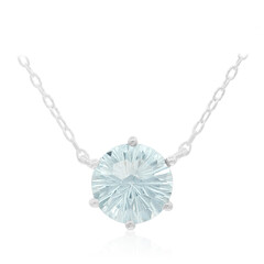 Collar en plata con Topacio azul cielo