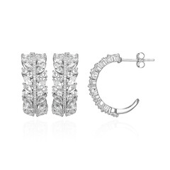 Pendientes en plata con Topacio blanco (Adela Silber)