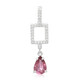 Colgante en plata con Turmalina cuprífera rosa
