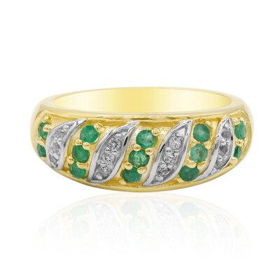 Anillo en plata con Esmeralda de Brasil