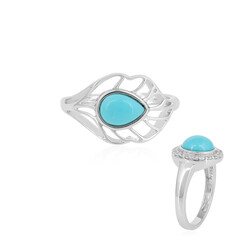 Anillo en plata con Turquesa bella durmiente