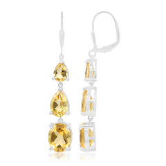 Pendientes en plata con Citrino