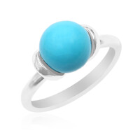 Anillo en plata con Turquesa bella durmiente (Anne Bever)