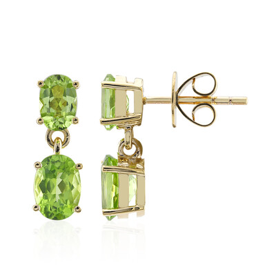 Pendientes en oro con Peridoto de Wagogo