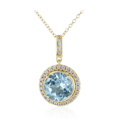 Collar en plata con Topacio azul cielo