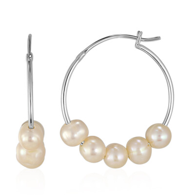 Pendientes en plata con Perla Freshwater (TPC)